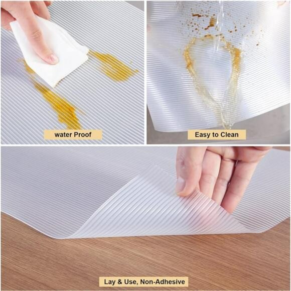 Non Slip Shelf Liner 11.8 x 20 Feet Waterproof Cabinet Drawer Kitchen Storage - Picture 4 of 7